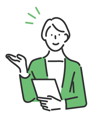 案内する人物のイラスト